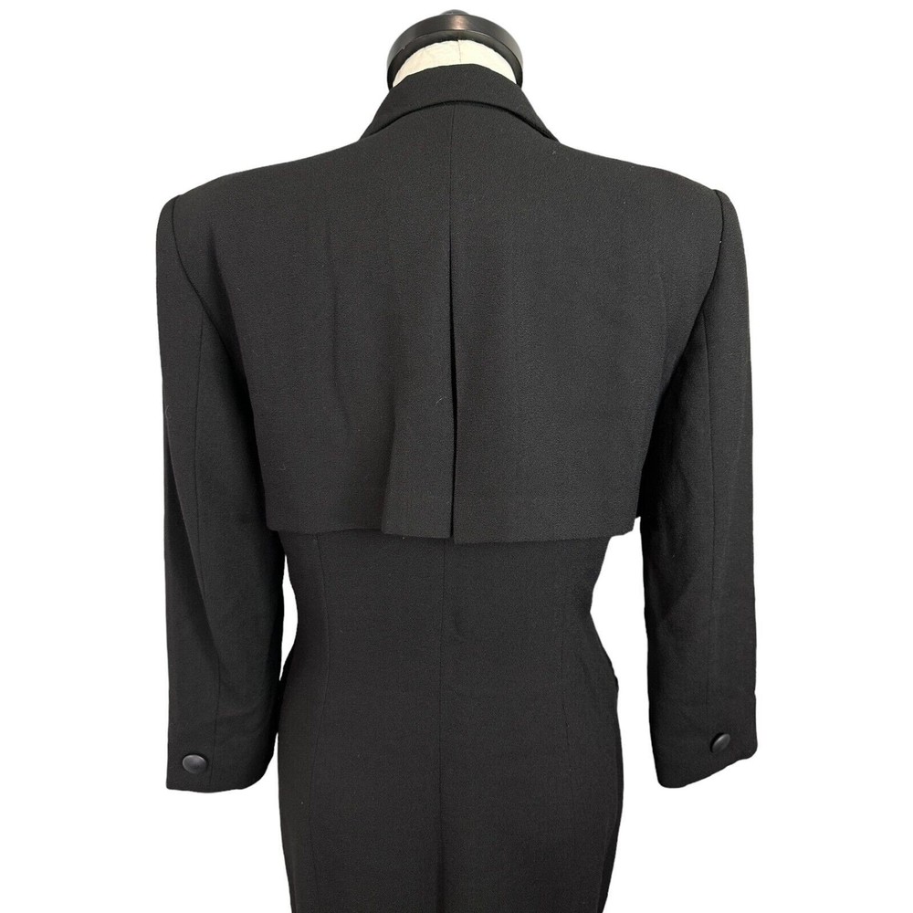Vintage Tahari Wool Blend Notch Collar Trench Coat Women's 8 - Picture 7 of 16